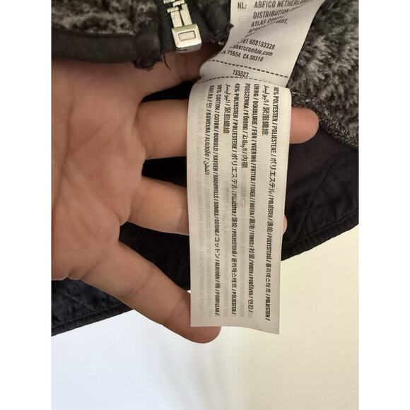 Abercrombie & Fitch Vest Womens Medium Gray Sleeveless Full Zip Fleece Casual - Picture 5 of 6